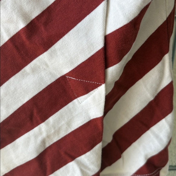 Anthropologie Diagonal Striped Red and White Tank Top - Picture 2 of 6